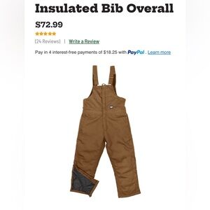 Key Brown Insulated Bib Overall